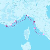 SeaDream II August 15, 2027 itinerary map