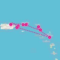 SeaDream II January 22, 2028 itinerary map