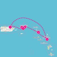 SeaDream II March 18, 2028 itinerary map