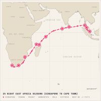 Seven Seas Navigator October 26, 2027 itinerary map