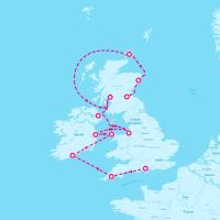 Seven Seas Voyager May 10, 2027 itinerary map