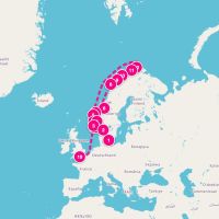 Seven Seas Voyager June 14, 2027 itinerary map