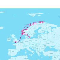 Seven Seas Voyager August 3, 2027 itinerary map
