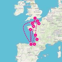 Seven Seas Voyager August 21, 2027 itinerary map