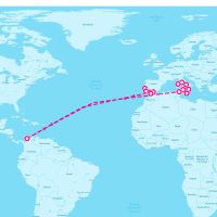Seven Seas Voyager September 27, 2027 itinerary map