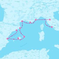 Seven Seas Voyager October 11, 2027 itinerary map