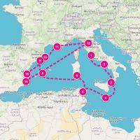 Seven Seas Voyager November 20, 2027 itinerary map