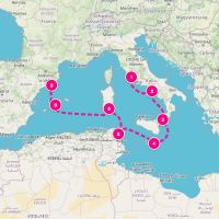 Seven Seas Voyager November 20, 2027 itinerary map