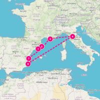 Seven Seas Voyager November 28, 2027 itinerary map