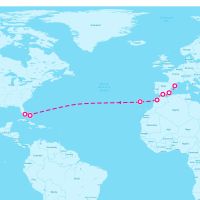 Seven Seas Voyager December 5, 2027 itinerary map