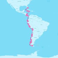 Seven Seas Voyager January 13, 2028 itinerary map