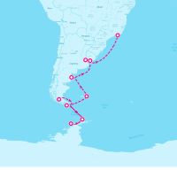 Seven Seas Voyager February 10, 2028 itinerary map