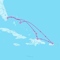 Sky Princess February 13, 2028 itinerary map