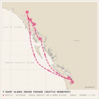 Star Princess June 18, 2028 itinerary map