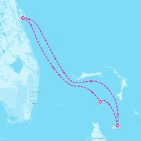 Utopia of the Seas July 19, 2024 itinerary map