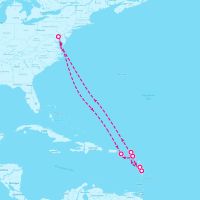 Vision of the Seas November 29, 2025 itinerary map