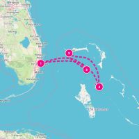 Vision of the Seas November 30, 2026 itinerary map