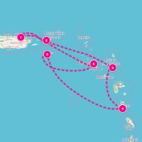 Vision of the Seas January 3, 2027 itinerary map