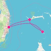 Vision of the Seas January 4, 2027 itinerary map
