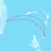 Vision of the Seas January 11, 2027 itinerary map