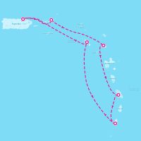 Vision of the Seas January 17, 2027 itinerary map