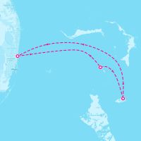 Vision of the Seas January 18, 2027 itinerary map
