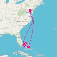 Vision of the Seas May 21, 2027 itinerary map