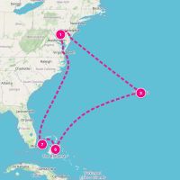 Vision of the Seas June 3, 2027 itinerary map