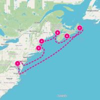 Vision of the Seas September 23, 2027 itinerary map