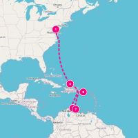 Vision of the Seas October 21, 2027 itinerary map