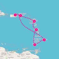 Vision of the Seas December 5, 2027 itinerary map