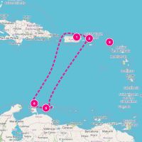 Vision of the Seas December 12, 2027 itinerary map