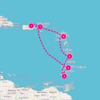 Vision of the Seas January 23, 2028 itinerary map