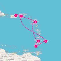 Vision of the Seas January 30, 2028 itinerary map