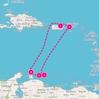 Vision of the Seas April 9, 2028 itinerary map