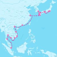 MS Westerdam January 20, 2024 itinerary map