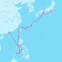 MS Westerdam February 17, 2024 itinerary map