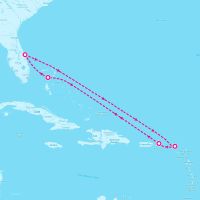 Wonder of the Seas March 16, 2025 itinerary map