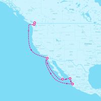 MS Zaandam April 25, 2026 itinerary map