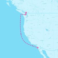 MS Zaandam May 2, 2026 itinerary map