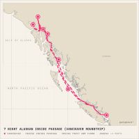MS Zaandam August 4, 2027 itinerary map