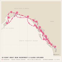 MS Zaandam September 15, 2027 itinerary map