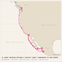 MS Zaandam October 3, 2027 itinerary map