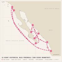 MS Zaandam December 6, 2027 itinerary map