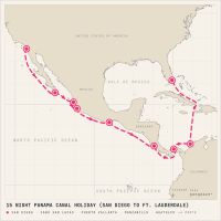 MS Zaandam December 18, 2027 itinerary map