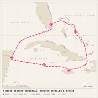 MS Zuiderdam December 12, 2026 itinerary map
