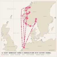 MS Zuiderdam July 24, 2027 itinerary map
