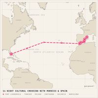 MS Zuiderdam February 3, 2028 itinerary map
