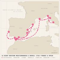 MS Zuiderdam April 2, 2028 itinerary map
