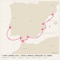 MS Zuiderdam April 9, 2028 itinerary map